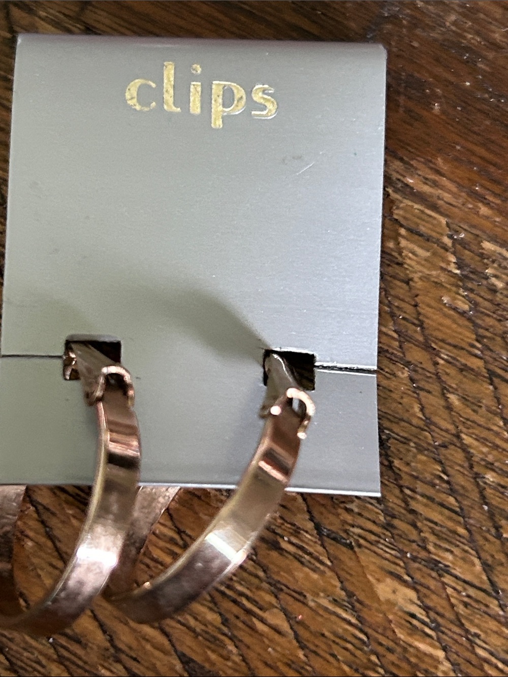 Rose Gold Hoop Clips Earrings - Unbranded